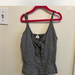 Black and White Checkered Top